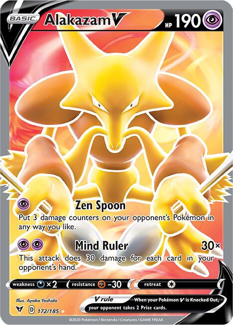 Alakazam V (Full Art) 172/185 Holo Single