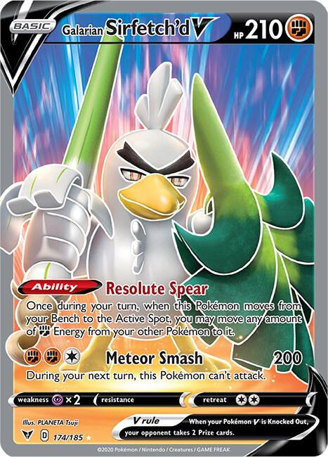 Galarian Sirfetch'd V (Full Art) 174/185 Holo Single
