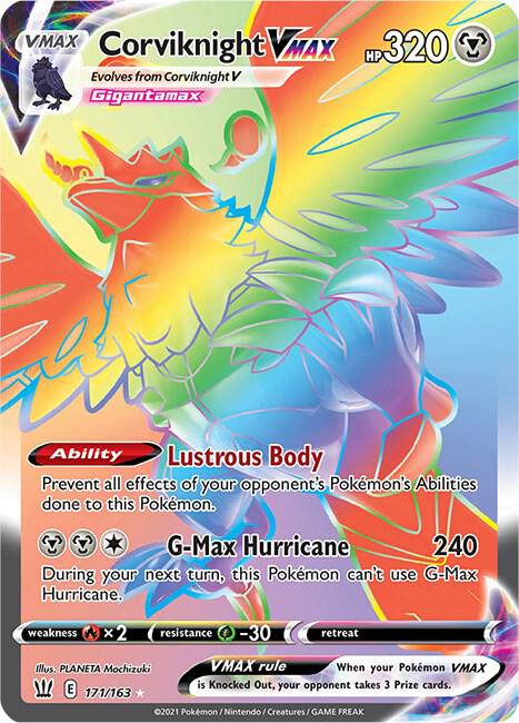 Corviknight VMAX (Secret) 171/163 Holo Single