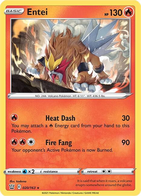 Entei 020/163 Reverse Holo Single
