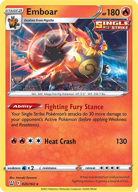 Emboar 025/163 Holo Single