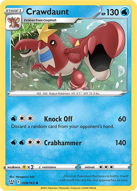 Crawdaunt 039/163 Reverse Holo Single
