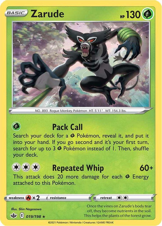 Zarude 019/198 Holo Single