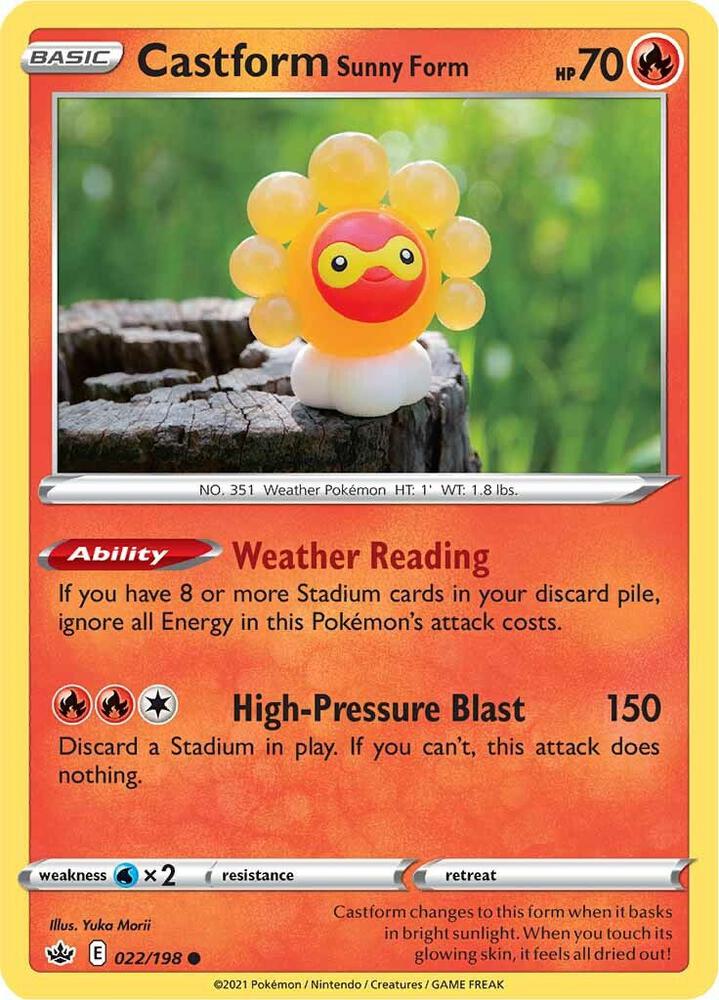 Castform Sunny Form 022/198 Reverse Holo Single