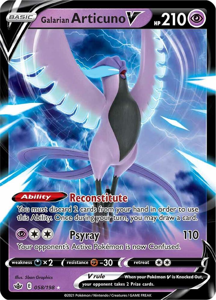 Galarian Articuno V 058/198 Holo Single