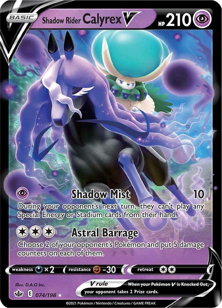 Shadow Rider Calyrex V 074/198 Holo Single