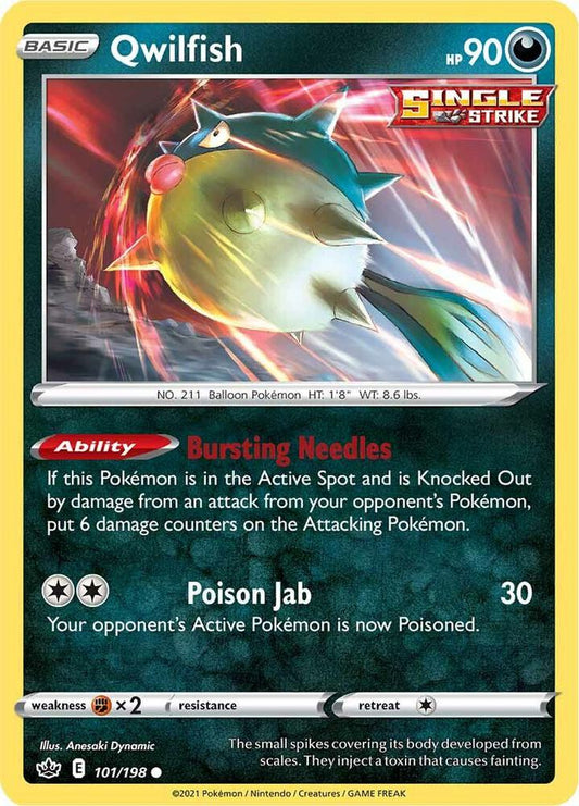 Qwilfish 101/198 Reverse Holo Single