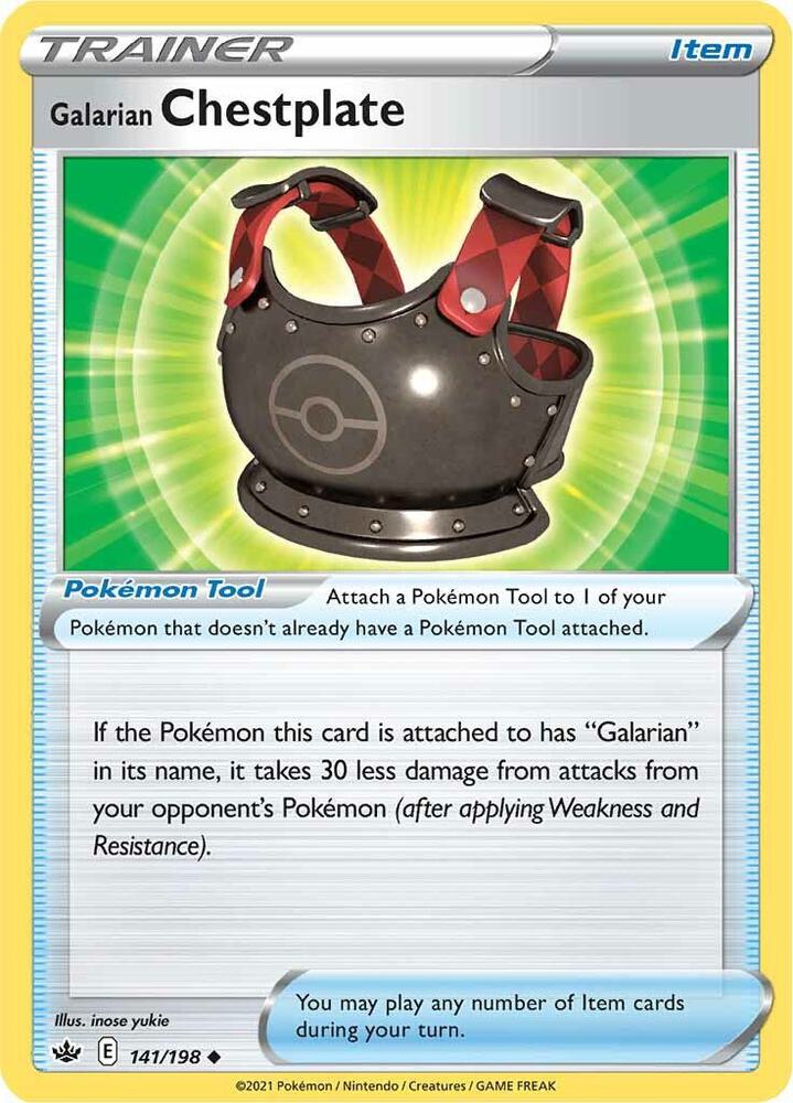 Galarian Chestplate 141/198 Reverse Holo Single