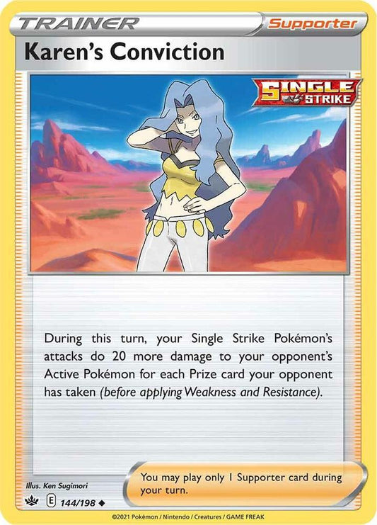 Karen's Conviction 144/198 Reverse Holo Single