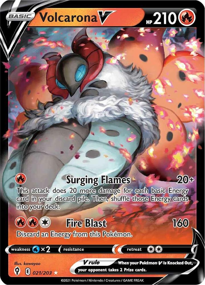 Volcarona V 021/203 Holo Single