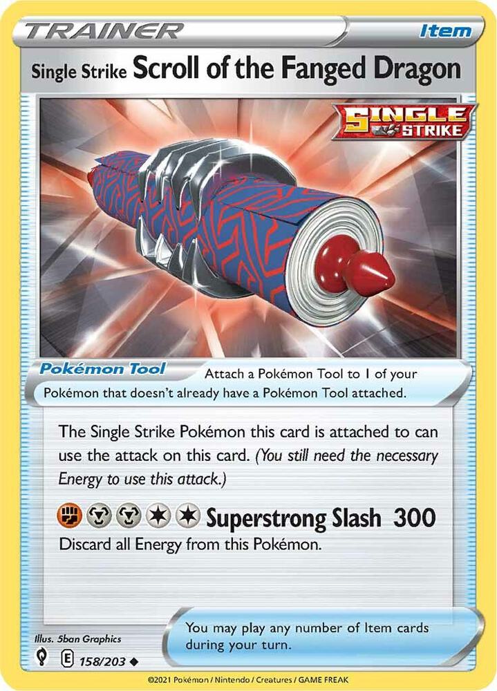 Single Strike Scroll of the Fanged Dragon 158/203 Single