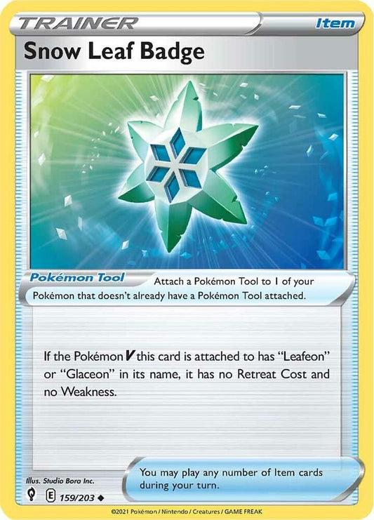 Snow Leaf Badge 159/203 Single