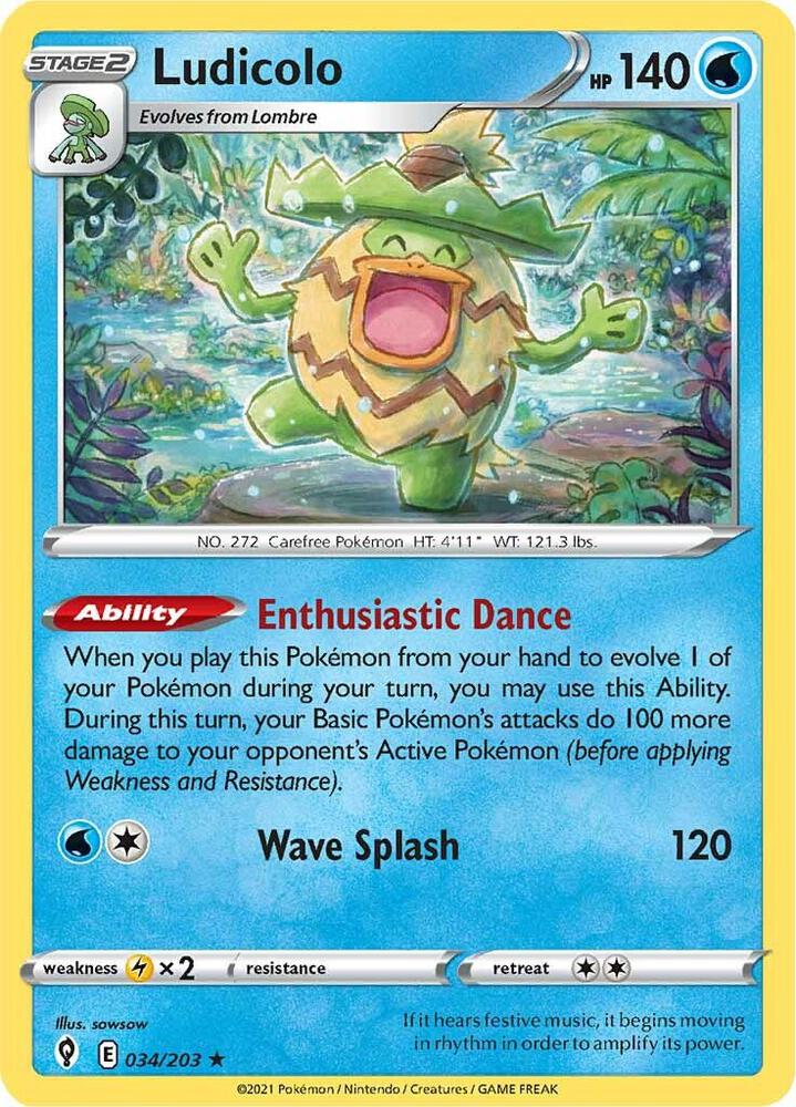 Ludicolo 034/203 Holo Single
