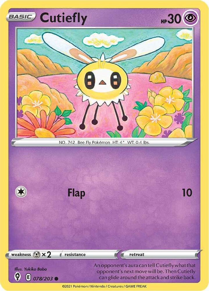 Cutiefly 078/203 Reverse Holo Single
