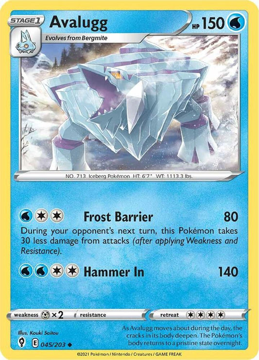 Avalugg 045/203 Reverse Holo Single