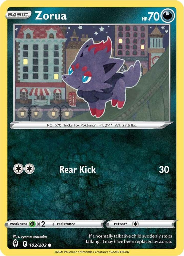 Zorua 102/203 Reverse Holo Single