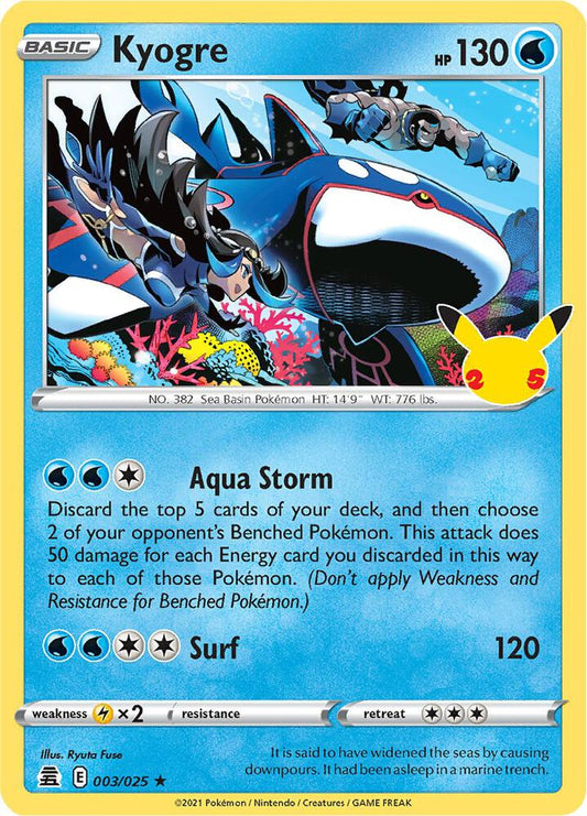 Kyogre 003/025 Holo Single