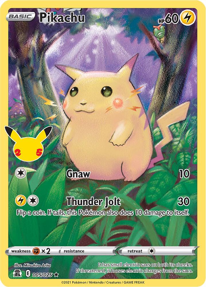 Pikachu 005/025 Holo Single