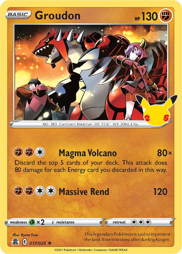 Groudon 017/025 Holo Single