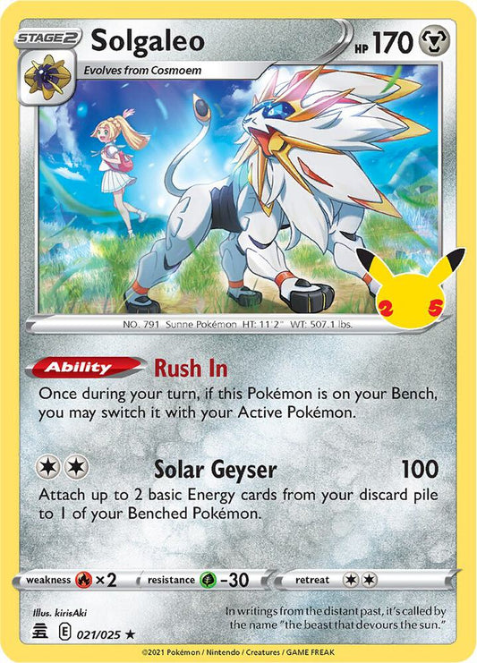 Solgaleo 021/025 Holo Single
