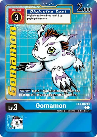 EX1-012 Gomamon Alt Art Single