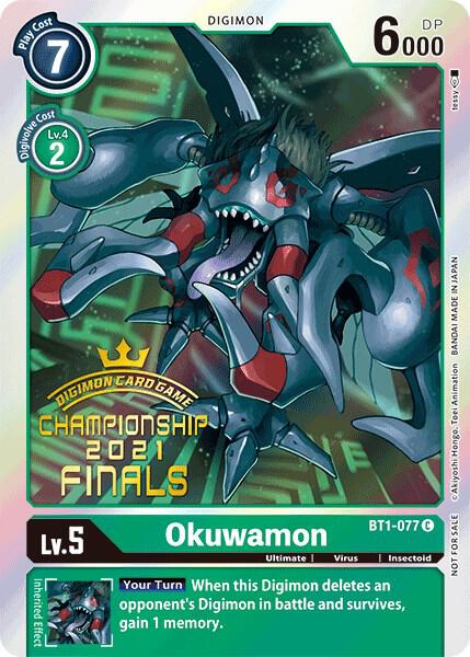 BT1-077 Okuwamon (Championship Finals Event Pack Alt-Art Gold Stamp Set) Single