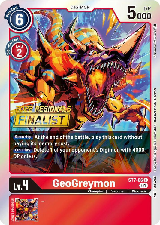 ST7-06 GeoGreymon 2022 Regionals Finalist Single