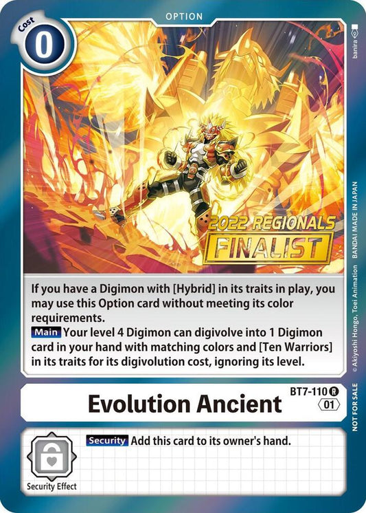 BT7-110 Evolution Ancient 2022 Regionals Finalist Single