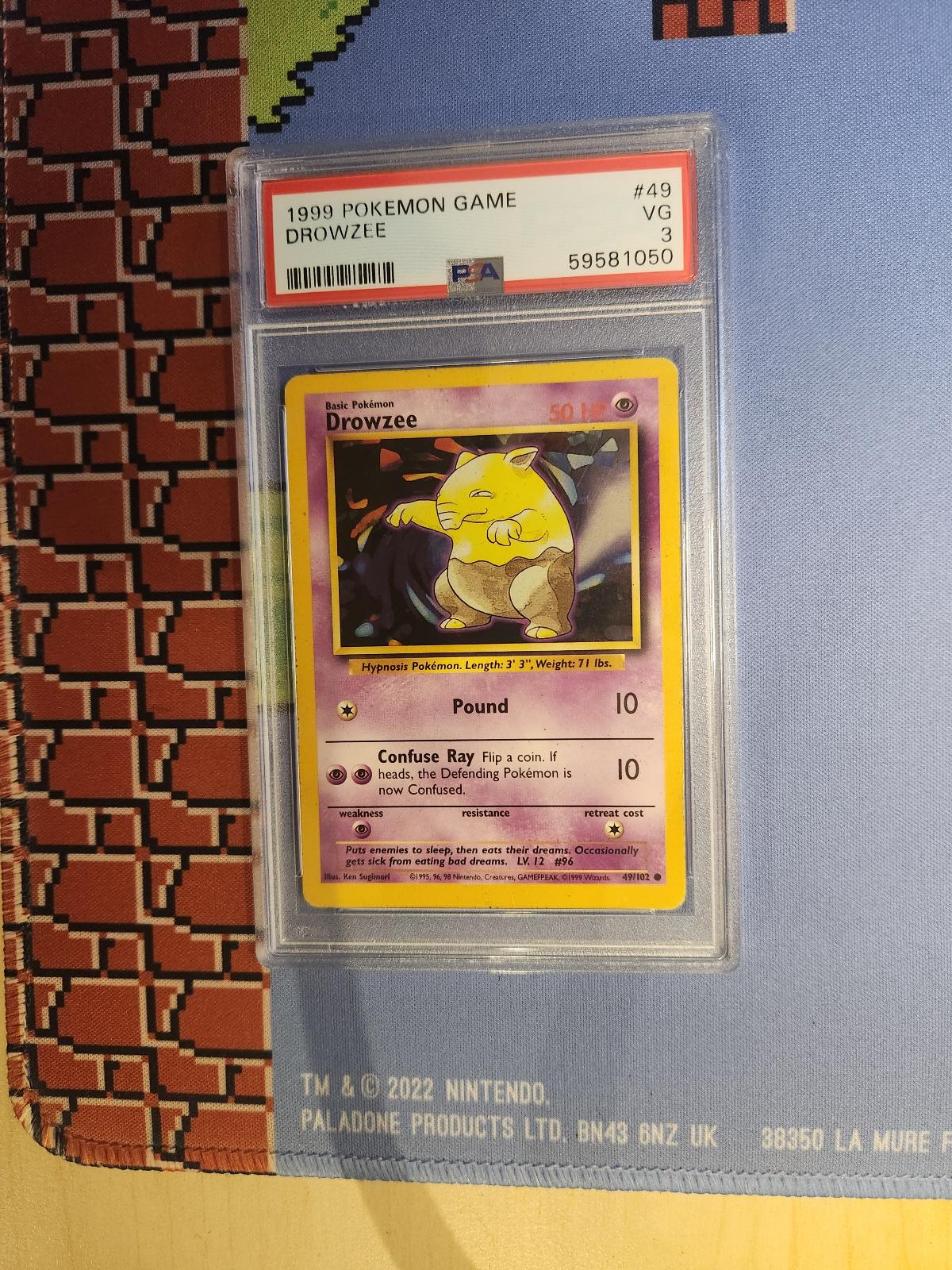 DROWZEE 49/102 GAME POKEMON PSA 3