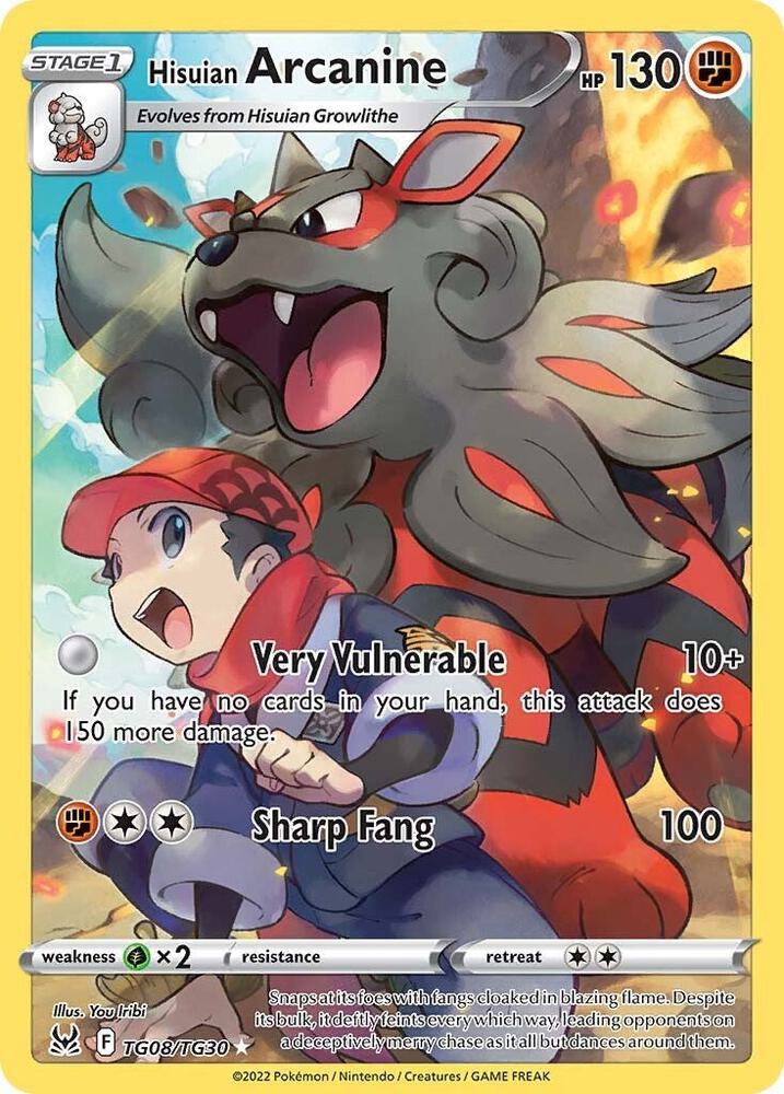 Hisuian Arcanine TG08/TG30 Holo Single