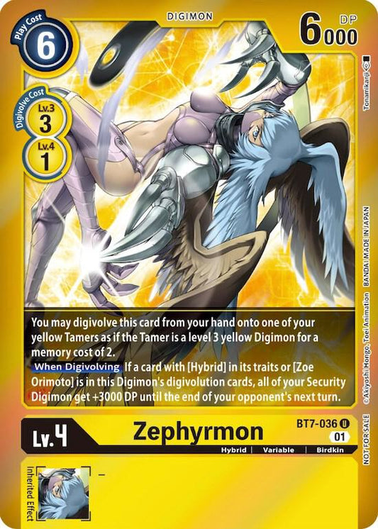 BT7-036 Zephyrmon Event Pack 3 Single