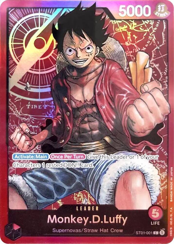 ST01-001 Monkey D Luffy 1st Wave Pre Errata One Piece Single