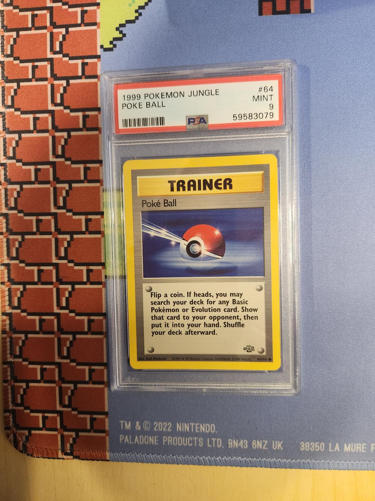POKE BALL 64/64 JUNGLE POKEMON PSA 9