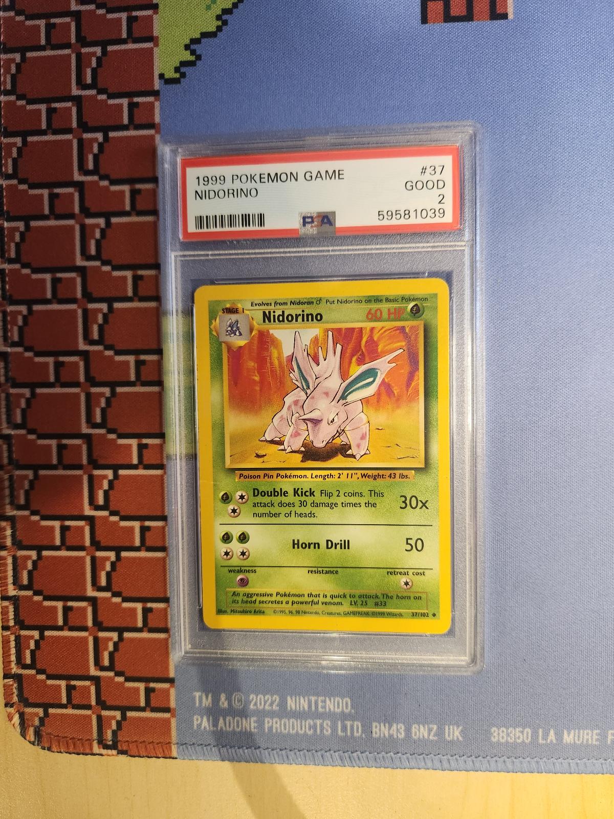 NIDORINO 37/102 GAME POKEMON PSA 2