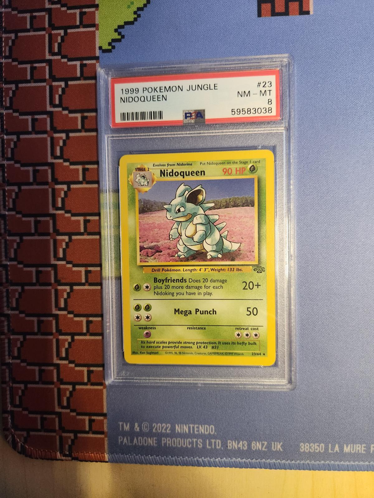 NIDOQUEEN 23/64 JUNGLE POKEMON PSA 8