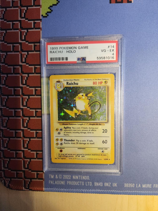 RAICHU HOLO 14/102 GAME POKEMON PSA 4