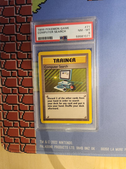 COMPUTER SEARCH 71/102 GAME POKEMON PSA 8
