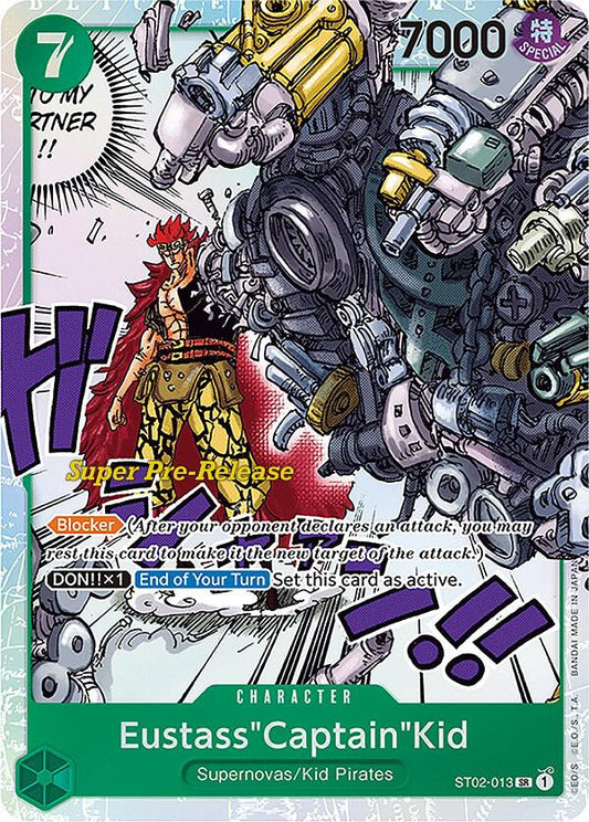 ST02-013 Eustass Captain Kid Super Pre-Release One Piece Single