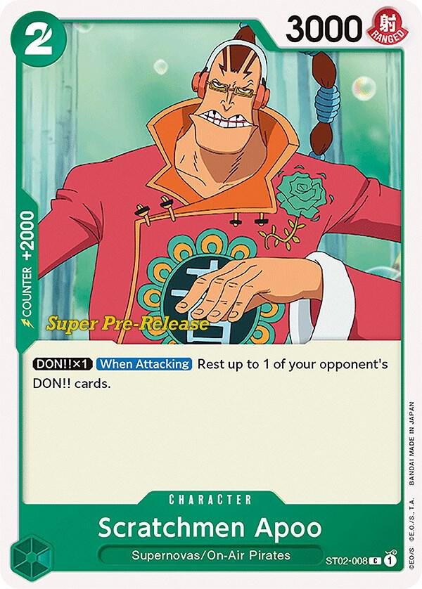 ST02-008 Scratchmen Apoo Super Pre-Release One Piece Single