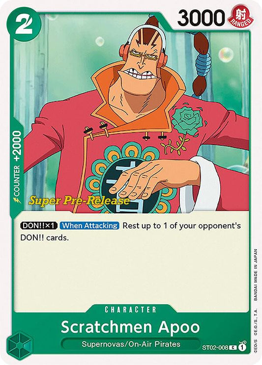 ST02-008 Scratchmen Apoo Super Pre-Release One Piece Single