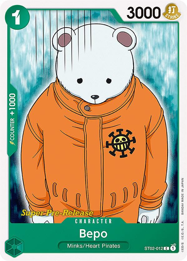 ST02-012 Bepo Super Pre-Release One Piece Single