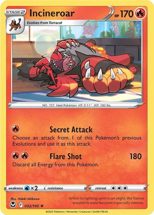 Incineroar 032/195 Reverse Holo Single