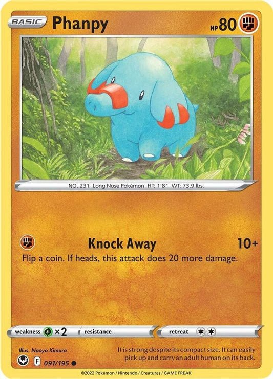 Phanpy 091/195 Reverse Holo Single