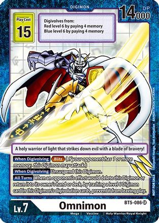 BT5-086 Omnimon Across Time Promo Single