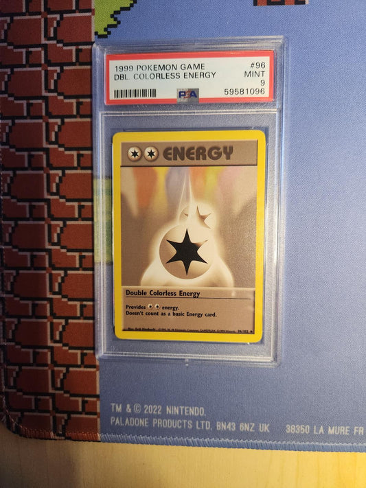 DOUBLE COLORLESS ENERGY 96/102 GAME POKEMON PSA 9