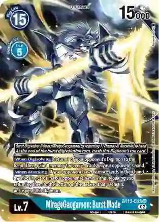 BT13-033 MirageGaogamon: Burst Mode Alt Art Single