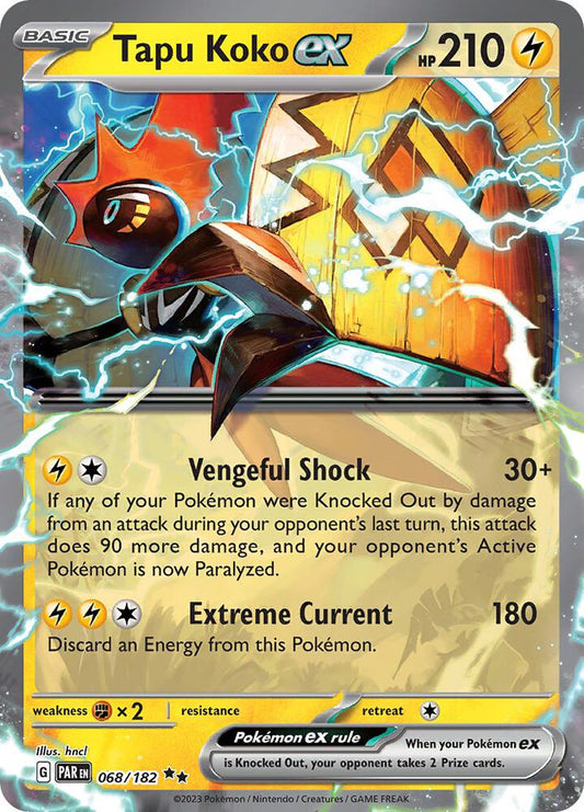 Tapu Koko ex - 068/182 Holo Single