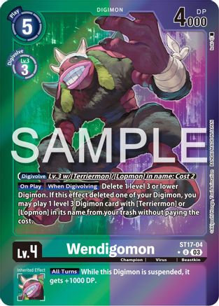 ST17-04 Wendigomon (Advanced Deck Set Double Typhoon Secret Pack) Single