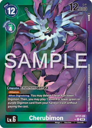 ST17-09 Cherubimon (Advanced Deck Set Double Typhoon Secret Pack) Single