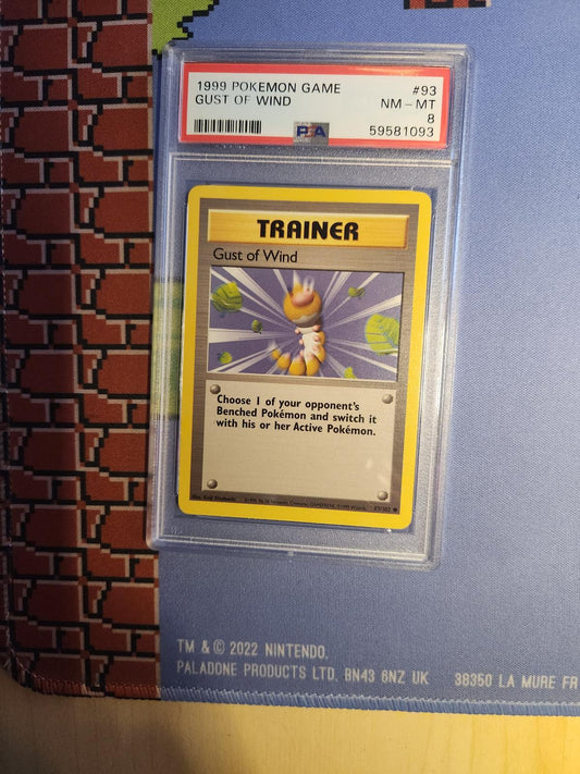 GUST OF WIND 93/102 GAME POKEMON PSA 8
